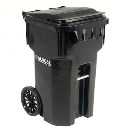 Otto Mobile Heavy Duty Trash Container, 65 Gallon, Black 6956060F-B41